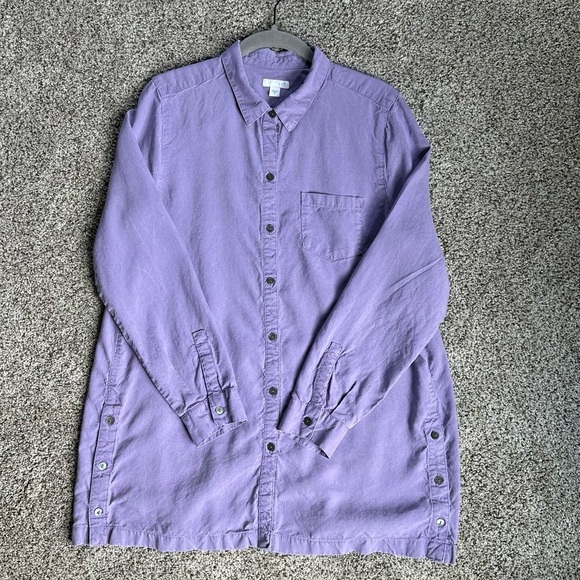 J. Jill Women’s Long Sleeve Button Down Tunic - Picture 1 of 5
